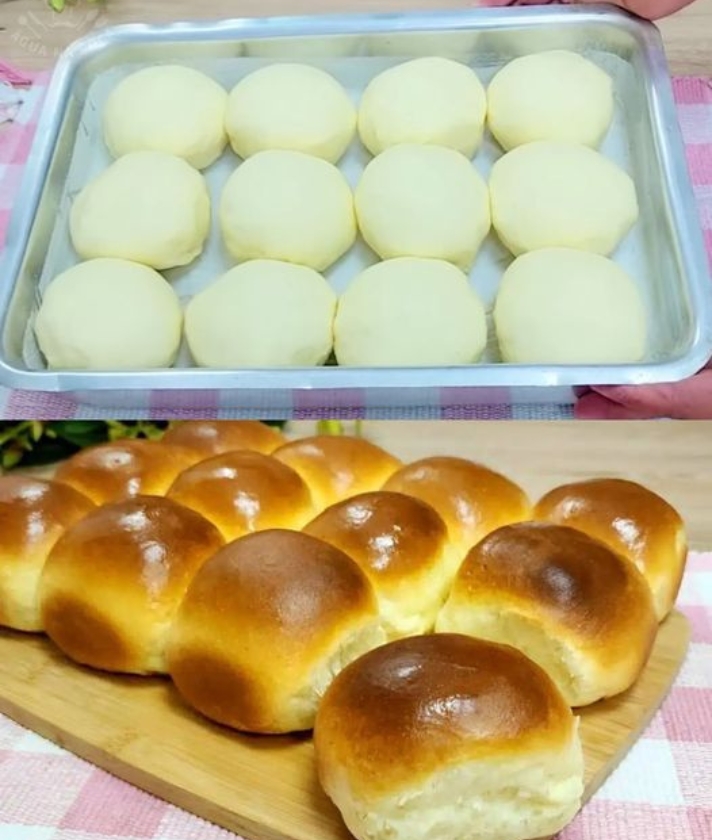 Pão fofinho de dois leites